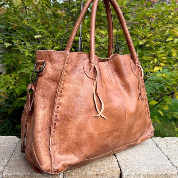 Nwt Bed Stu Leather Rockaway Satchel Tote Bag - Picture 3 of 13